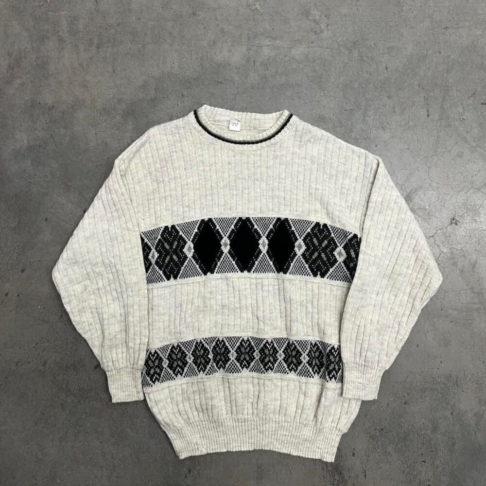 Vintage 90s part‎ wool patterned sweater